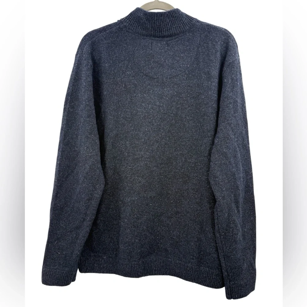 Kauri Trail 100% Lambswool Full Zip Sweater Jacket Blue Outdoor Knit Size L